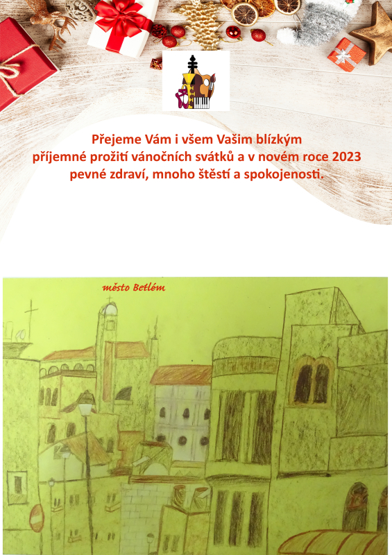 PF vytvořené žáky výtvarného oboru pro nový rok 2023 (VO)